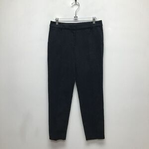 RSVP Talbots Black Floral Textured Cotton Flat Front Straight Leg Pants 2 $119